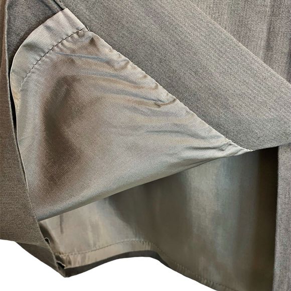 Banana Republic Cotton Linen A-Line Skirt Size 10 Olive Green Made in Italy - Picture 3 of 6